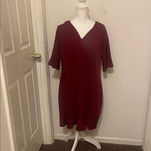 Elegant Burgundy Dress